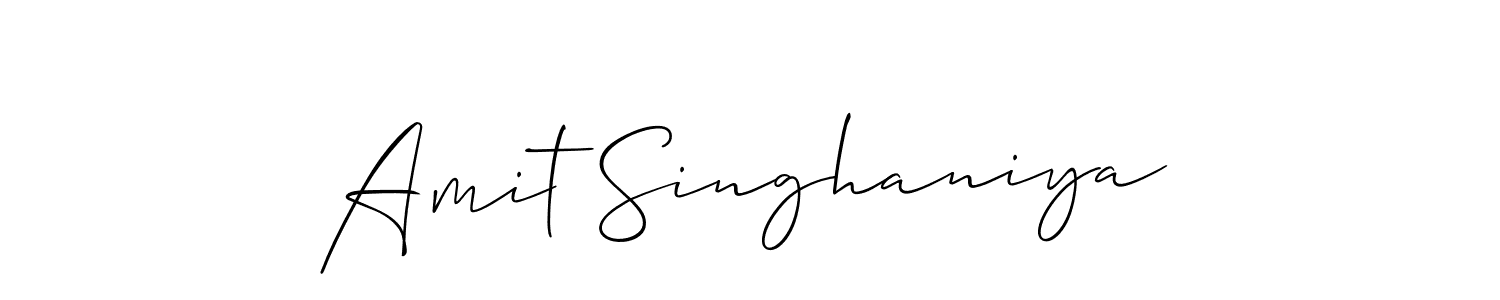 Also we have Amit Singhaniya name is the best signature style. Create professional handwritten signature collection using Allison_Script autograph style. Amit Singhaniya signature style 2 images and pictures png