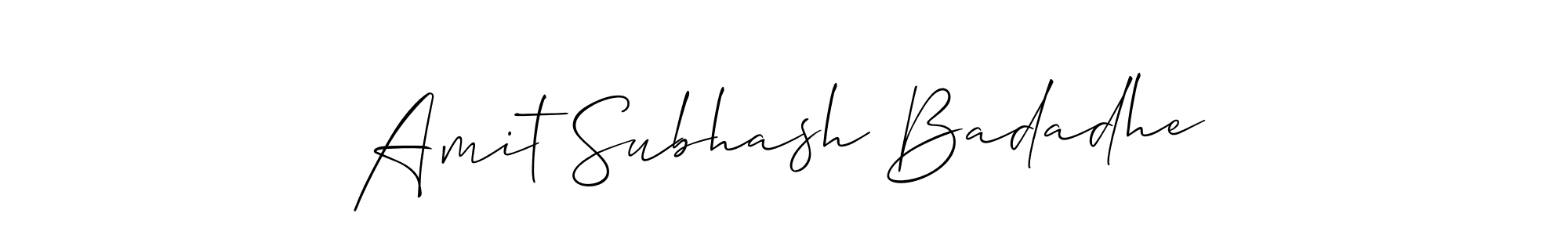 Make a beautiful signature design for name Amit Subhash Badadhe. With this signature (Allison_Script) style, you can create a handwritten signature for free. Amit Subhash Badadhe signature style 2 images and pictures png