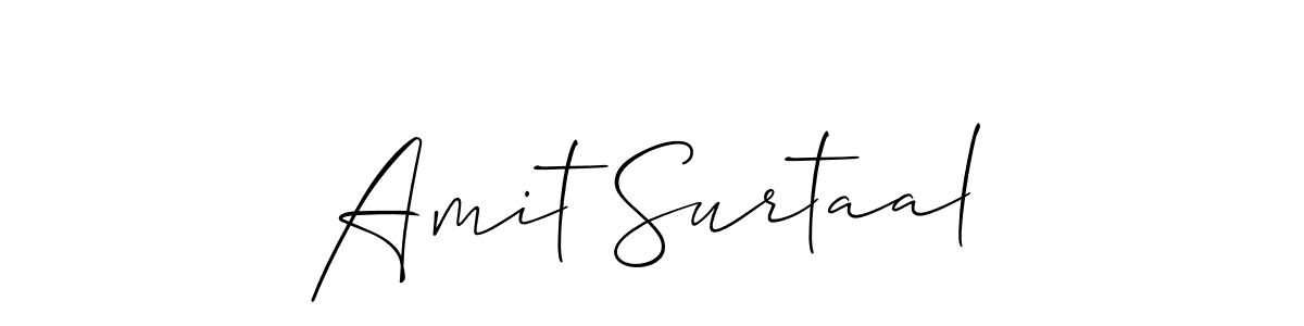 Also we have Amit Surtaal name is the best signature style. Create professional handwritten signature collection using Allison_Script autograph style. Amit Surtaal signature style 2 images and pictures png