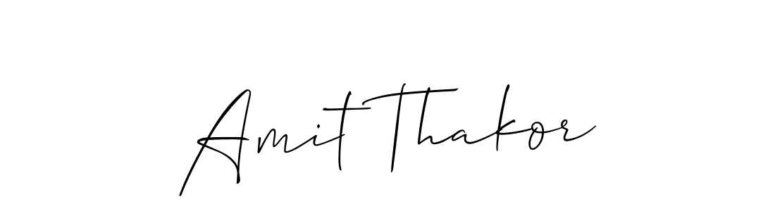 How to make Amit Thakor name signature. Use Allison_Script style for creating short signs online. This is the latest handwritten sign. Amit Thakor signature style 2 images and pictures png