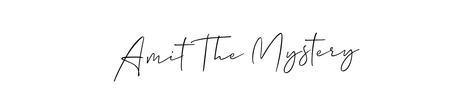 Also You can easily find your signature by using the search form. We will create Amit The Mystery name handwritten signature images for you free of cost using Allison_Script sign style. Amit The Mystery signature style 2 images and pictures png