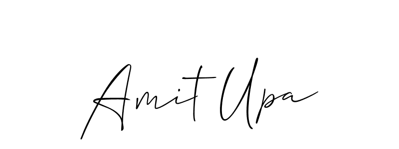 How to make Amit Upa name signature. Use Allison_Script style for creating short signs online. This is the latest handwritten sign. Amit Upa signature style 2 images and pictures png