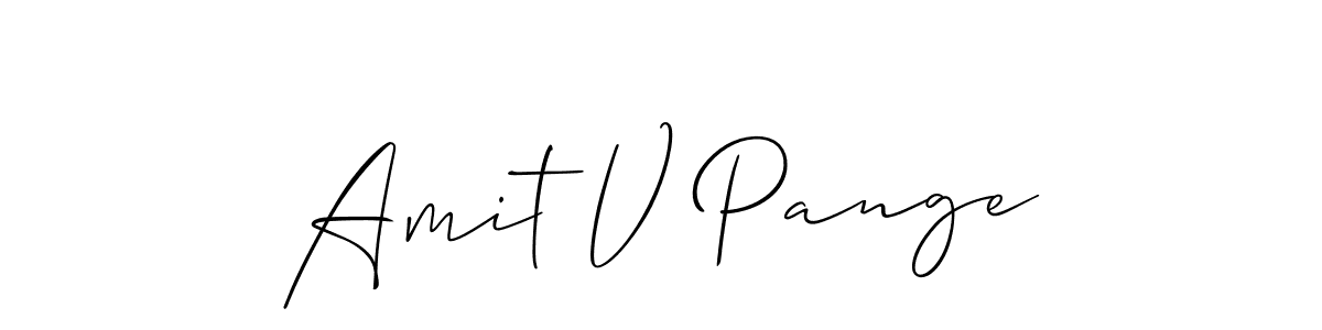 Create a beautiful signature design for name Amit V Pange. With this signature (Allison_Script) fonts, you can make a handwritten signature for free. Amit V Pange signature style 2 images and pictures png