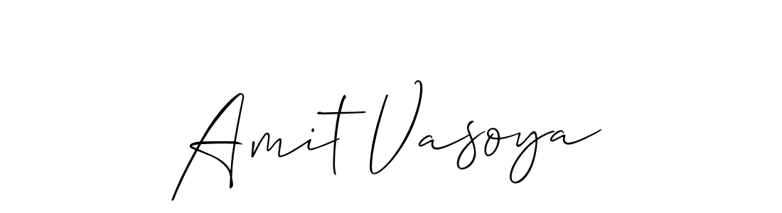 You should practise on your own different ways (Allison_Script) to write your name (Amit Vasoya) in signature. don't let someone else do it for you. Amit Vasoya signature style 2 images and pictures png