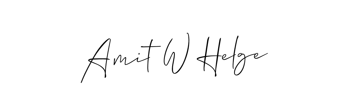 You should practise on your own different ways (Allison_Script) to write your name (Amit W Helge) in signature. don't let someone else do it for you. Amit W Helge signature style 2 images and pictures png