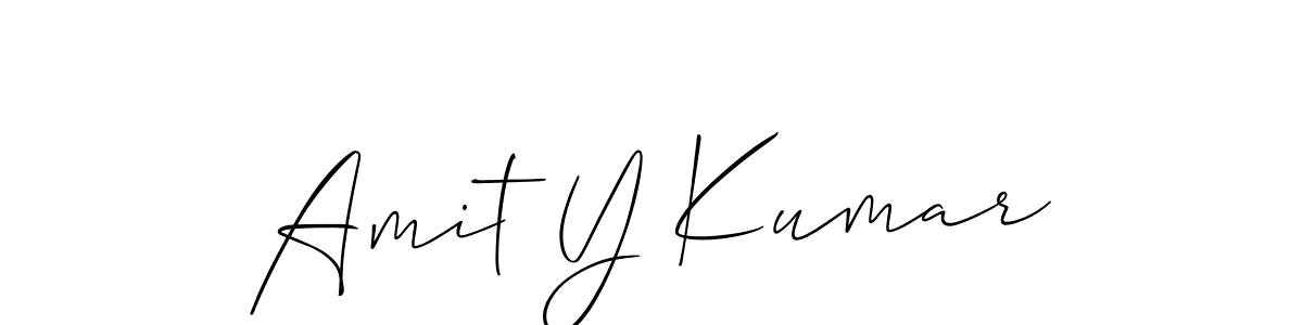 Create a beautiful signature design for name Amit Y Kumar. With this signature (Allison_Script) fonts, you can make a handwritten signature for free. Amit Y Kumar signature style 2 images and pictures png