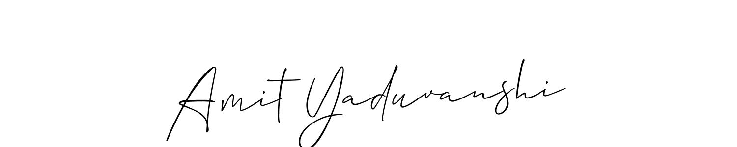 The best way (Allison_Script) to make a short signature is to pick only two or three words in your name. The name Amit Yaduvanshi include a total of six letters. For converting this name. Amit Yaduvanshi signature style 2 images and pictures png