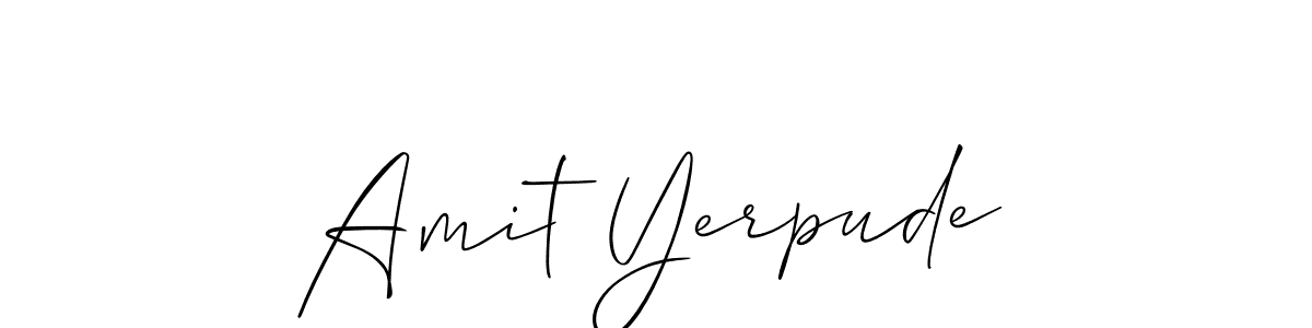 Create a beautiful signature design for name Amit Yerpude. With this signature (Allison_Script) fonts, you can make a handwritten signature for free. Amit Yerpude signature style 2 images and pictures png