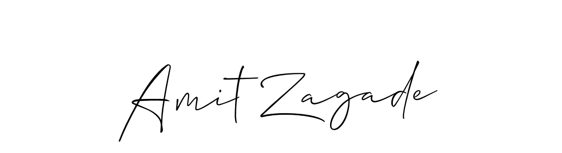 Make a short Amit Zagade signature style. Manage your documents anywhere anytime using Allison_Script. Create and add eSignatures, submit forms, share and send files easily. Amit Zagade signature style 2 images and pictures png