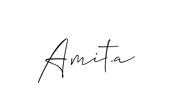 It looks lik you need a new signature style for name Amit.a. Design unique handwritten (Allison_Script) signature with our free signature maker in just a few clicks. Amit.a signature style 2 images and pictures png
