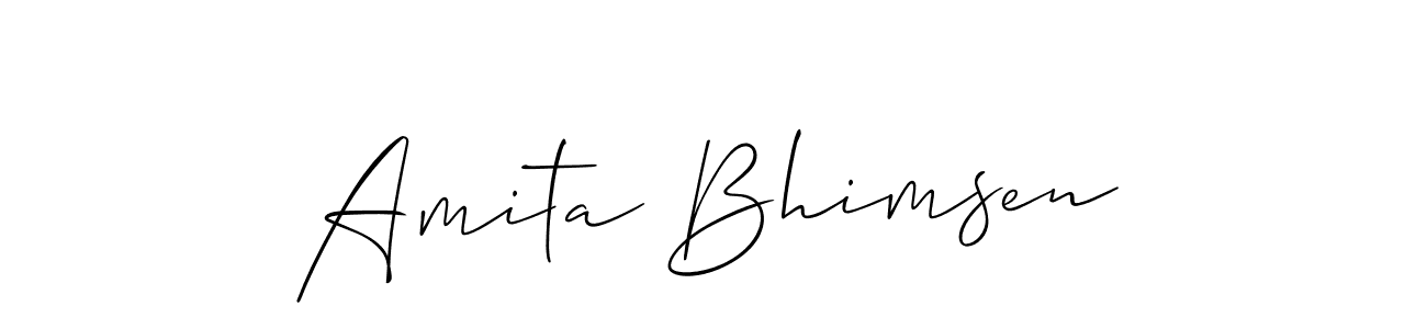 Make a beautiful signature design for name Amita Bhimsen. Use this online signature maker to create a handwritten signature for free. Amita Bhimsen signature style 2 images and pictures png