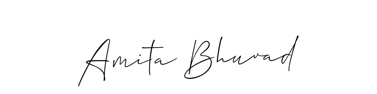 Also You can easily find your signature by using the search form. We will create Amita Bhuvad name handwritten signature images for you free of cost using Allison_Script sign style. Amita Bhuvad signature style 2 images and pictures png