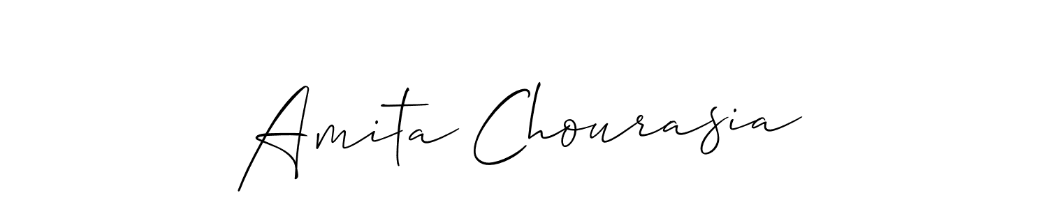 Design your own signature with our free online signature maker. With this signature software, you can create a handwritten (Allison_Script) signature for name Amita Chourasia. Amita Chourasia signature style 2 images and pictures png