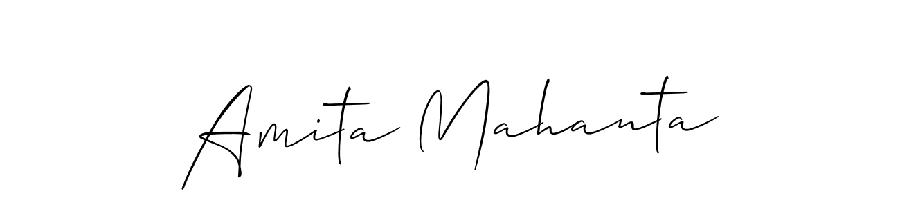 It looks lik you need a new signature style for name Amita Mahanta. Design unique handwritten (Allison_Script) signature with our free signature maker in just a few clicks. Amita Mahanta signature style 2 images and pictures png