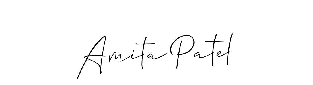 Amita Patel stylish signature style. Best Handwritten Sign (Allison_Script) for my name. Handwritten Signature Collection Ideas for my name Amita Patel. Amita Patel signature style 2 images and pictures png