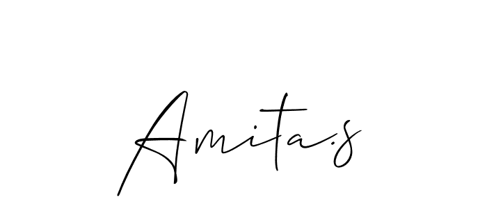 Also we have Amita.s name is the best signature style. Create professional handwritten signature collection using Allison_Script autograph style. Amita.s signature style 2 images and pictures png