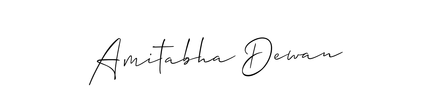 Use a signature maker to create a handwritten signature online. With this signature software, you can design (Allison_Script) your own signature for name Amitabha Dewan. Amitabha Dewan signature style 2 images and pictures png