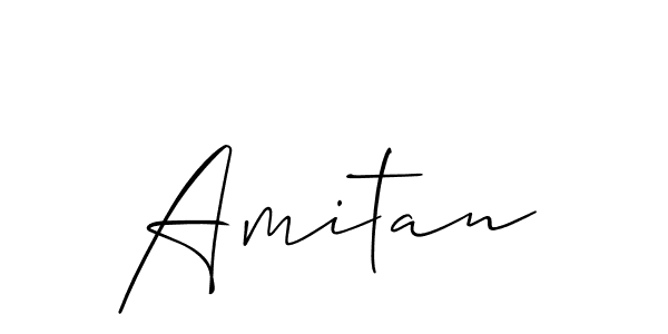 Design your own signature with our free online signature maker. With this signature software, you can create a handwritten (Allison_Script) signature for name Amitan. Amitan signature style 2 images and pictures png