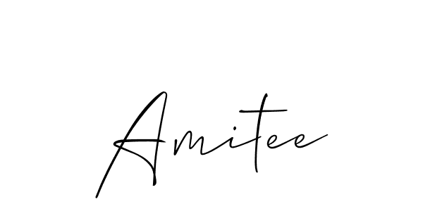 Use a signature maker to create a handwritten signature online. With this signature software, you can design (Allison_Script) your own signature for name Amitee. Amitee signature style 2 images and pictures png