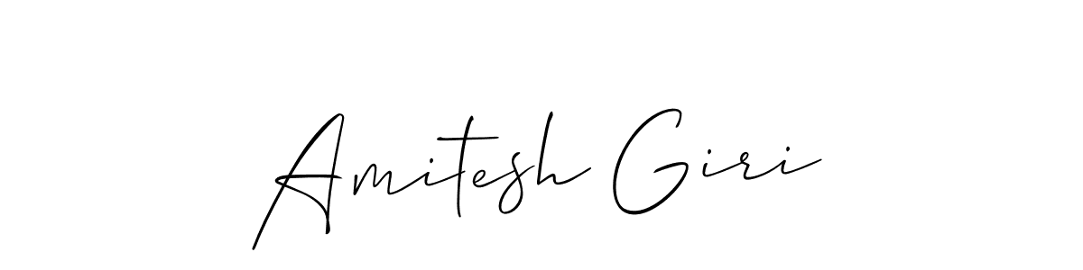 Use a signature maker to create a handwritten signature online. With this signature software, you can design (Allison_Script) your own signature for name Amitesh Giri. Amitesh Giri signature style 2 images and pictures png