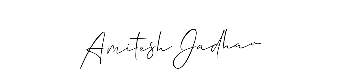 Use a signature maker to create a handwritten signature online. With this signature software, you can design (Allison_Script) your own signature for name Amitesh Jadhav. Amitesh Jadhav signature style 2 images and pictures png