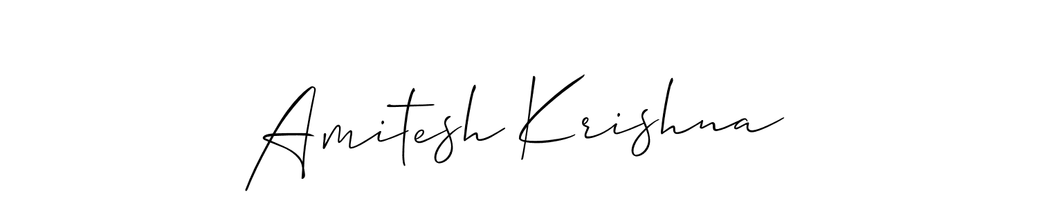 This is the best signature style for the Amitesh Krishna name. Also you like these signature font (Allison_Script). Mix name signature. Amitesh Krishna signature style 2 images and pictures png