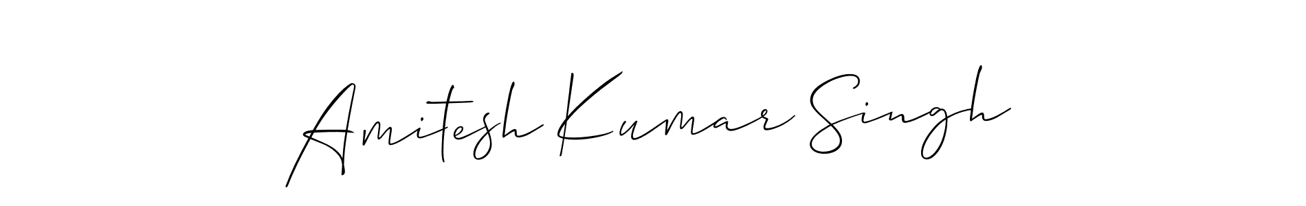 The best way (Allison_Script) to make a short signature is to pick only two or three words in your name. The name Amitesh Kumar Singh include a total of six letters. For converting this name. Amitesh Kumar Singh signature style 2 images and pictures png