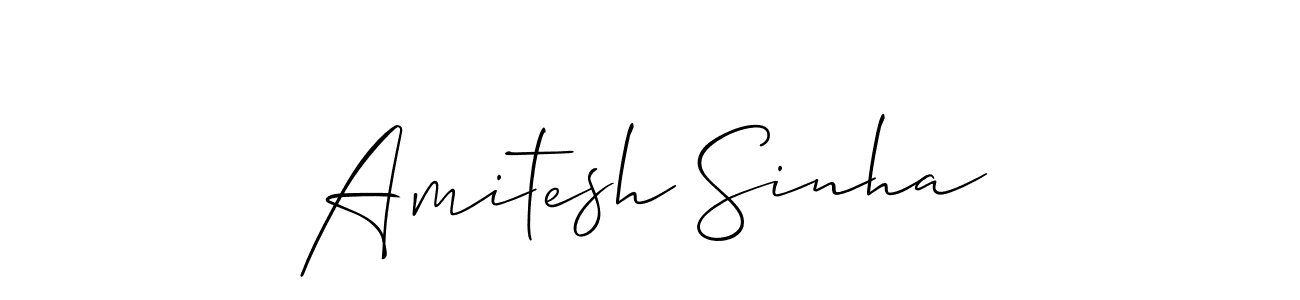 The best way (Allison_Script) to make a short signature is to pick only two or three words in your name. The name Amitesh Sinha include a total of six letters. For converting this name. Amitesh Sinha signature style 2 images and pictures png