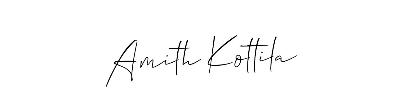 Make a beautiful signature design for name Amith Kottila. With this signature (Allison_Script) style, you can create a handwritten signature for free. Amith Kottila signature style 2 images and pictures png