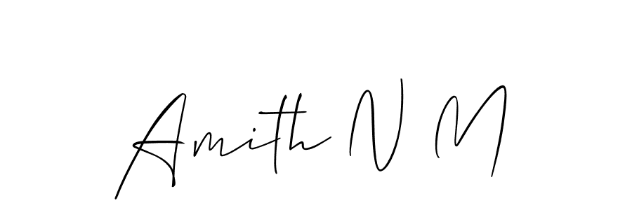 How to make Amith N M signature? Allison_Script is a professional autograph style. Create handwritten signature for Amith N M name. Amith N M signature style 2 images and pictures png