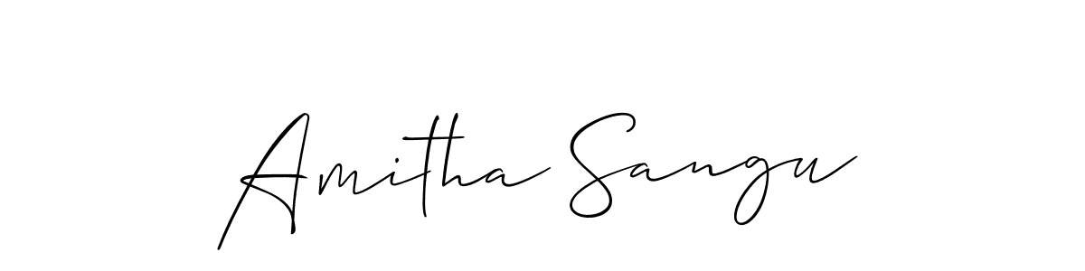 Here are the top 10 professional signature styles for the name Amitha Sangu. These are the best autograph styles you can use for your name. Amitha Sangu signature style 2 images and pictures png