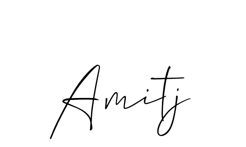 Design your own signature with our free online signature maker. With this signature software, you can create a handwritten (Allison_Script) signature for name Amitj. Amitj signature style 2 images and pictures png