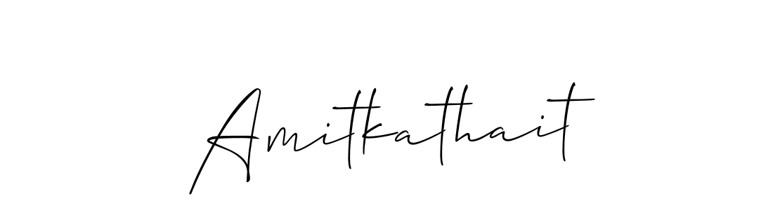 Allison_Script is a professional signature style that is perfect for those who want to add a touch of class to their signature. It is also a great choice for those who want to make their signature more unique. Get Amitkathait name to fancy signature for free. Amitkathait signature style 2 images and pictures png