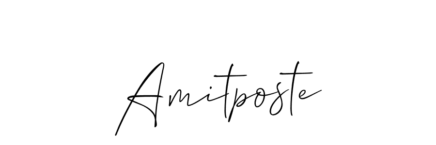 Make a beautiful signature design for name Amitposte. With this signature (Allison_Script) style, you can create a handwritten signature for free. Amitposte signature style 2 images and pictures png