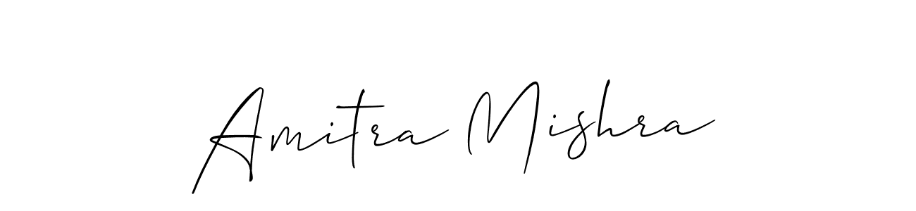 Allison_Script is a professional signature style that is perfect for those who want to add a touch of class to their signature. It is also a great choice for those who want to make their signature more unique. Get Amitra Mishra name to fancy signature for free. Amitra Mishra signature style 2 images and pictures png