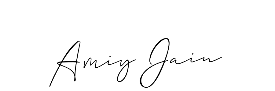 Make a short Amiy Jain signature style. Manage your documents anywhere anytime using Allison_Script. Create and add eSignatures, submit forms, share and send files easily. Amiy Jain signature style 2 images and pictures png