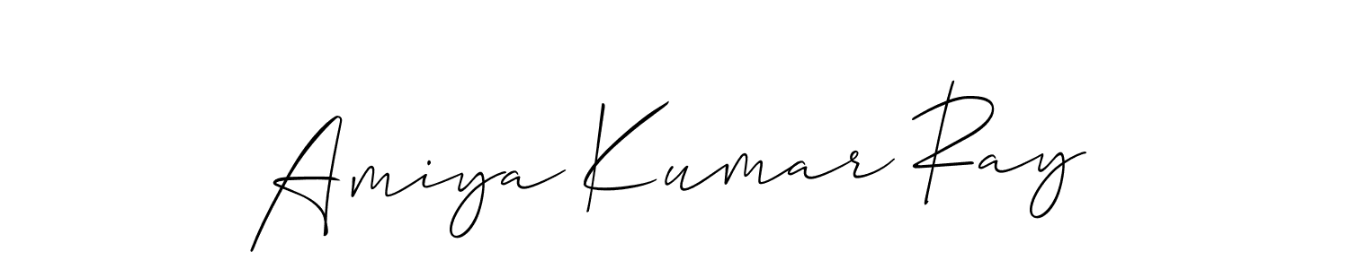 The best way (Allison_Script) to make a short signature is to pick only two or three words in your name. The name Amiya Kumar Ray include a total of six letters. For converting this name. Amiya Kumar Ray signature style 2 images and pictures png