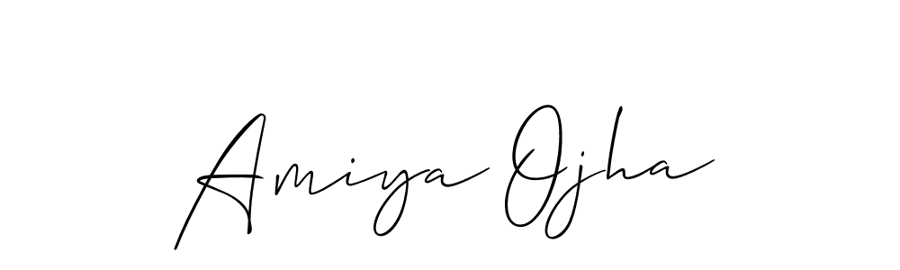 Also we have Amiya Ojha name is the best signature style. Create professional handwritten signature collection using Allison_Script autograph style. Amiya Ojha signature style 2 images and pictures png