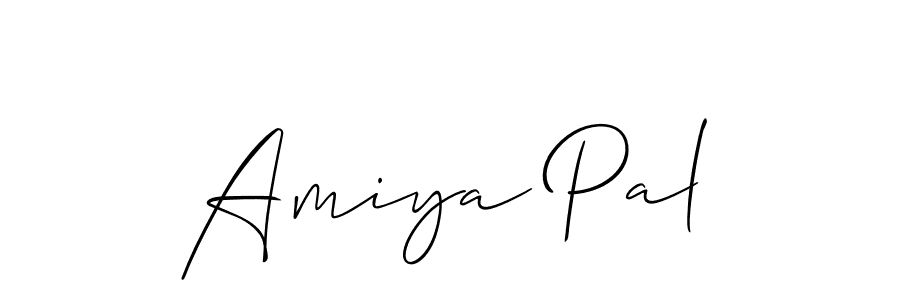 Allison_Script is a professional signature style that is perfect for those who want to add a touch of class to their signature. It is also a great choice for those who want to make their signature more unique. Get Amiya Pal name to fancy signature for free. Amiya Pal signature style 2 images and pictures png