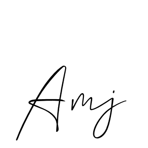 Make a beautiful signature design for name Amj. With this signature (Allison_Script) style, you can create a handwritten signature for free. Amj signature style 2 images and pictures png