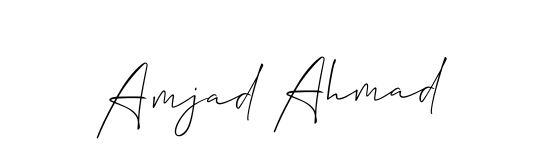 Use a signature maker to create a handwritten signature online. With this signature software, you can design (Allison_Script) your own signature for name Amjad Ahmad. Amjad Ahmad signature style 2 images and pictures png