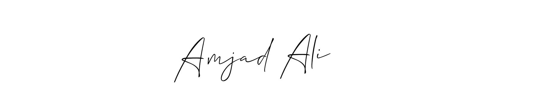 Make a beautiful signature design for name Amjad Ali امجد. With this signature (Allison_Script) style, you can create a handwritten signature for free. Amjad Ali امجد signature style 2 images and pictures png
