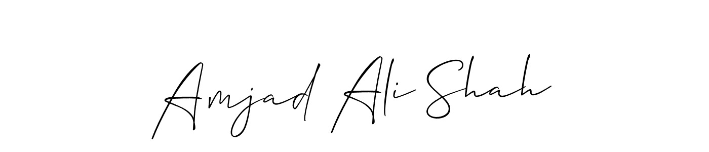 Use a signature maker to create a handwritten signature online. With this signature software, you can design (Allison_Script) your own signature for name Amjad Ali Shah. Amjad Ali Shah signature style 2 images and pictures png