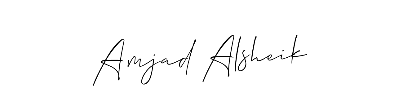 How to make Amjad Alsheik signature? Allison_Script is a professional autograph style. Create handwritten signature for Amjad Alsheik name. Amjad Alsheik signature style 2 images and pictures png