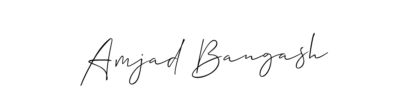 How to make Amjad Bangash signature? Allison_Script is a professional autograph style. Create handwritten signature for Amjad Bangash name. Amjad Bangash signature style 2 images and pictures png