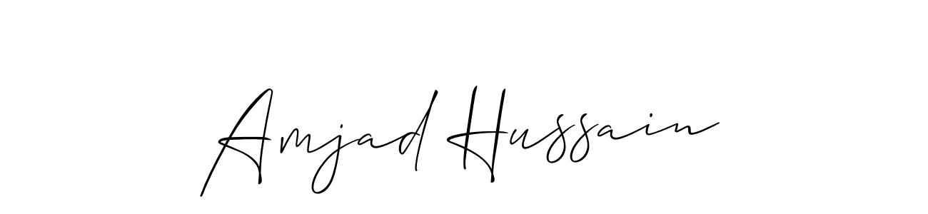 Design your own signature with our free online signature maker. With this signature software, you can create a handwritten (Allison_Script) signature for name Amjad Hussain. Amjad Hussain signature style 2 images and pictures png