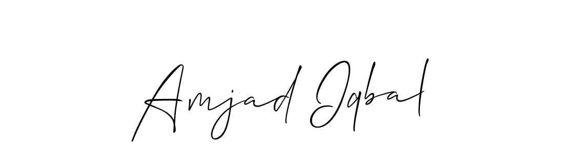 Create a beautiful signature design for name Amjad Iqbal. With this signature (Allison_Script) fonts, you can make a handwritten signature for free. Amjad Iqbal signature style 2 images and pictures png
