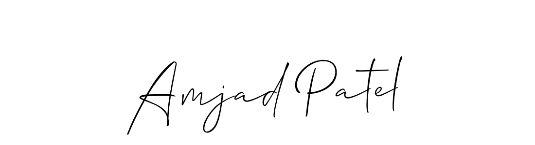 Design your own signature with our free online signature maker. With this signature software, you can create a handwritten (Allison_Script) signature for name Amjad Patel. Amjad Patel signature style 2 images and pictures png