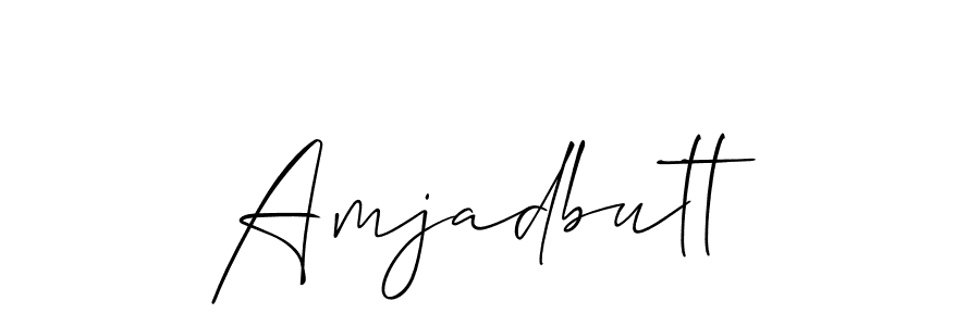 Make a beautiful signature design for name Amjadbutt. With this signature (Allison_Script) style, you can create a handwritten signature for free. Amjadbutt signature style 2 images and pictures png