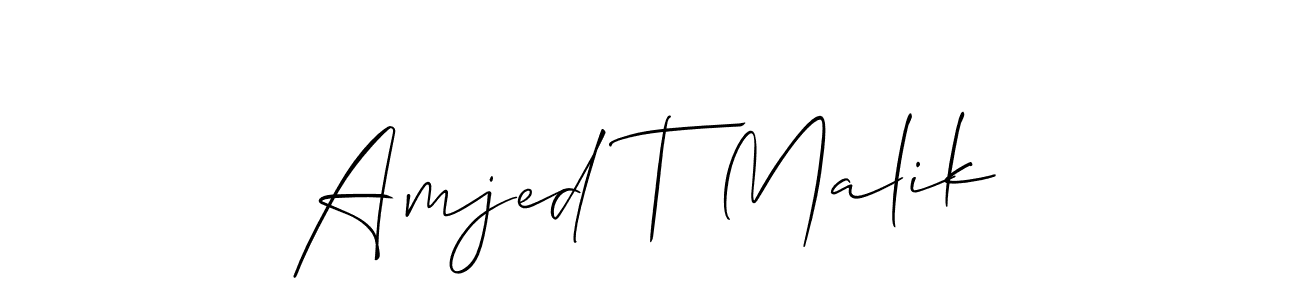 How to Draw Amjed T Malik signature style? Allison_Script is a latest design signature styles for name Amjed T Malik. Amjed T Malik signature style 2 images and pictures png